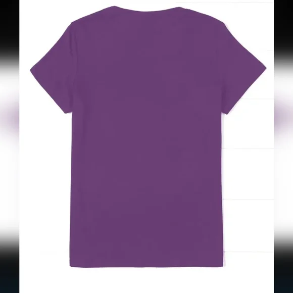 NWT Purple Floral Graphic Women's Top Size Large - Picture 3 of 6